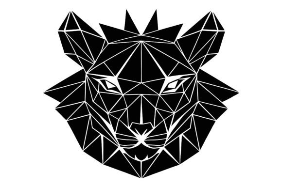 Abstract Geometric Wolf Head Icon