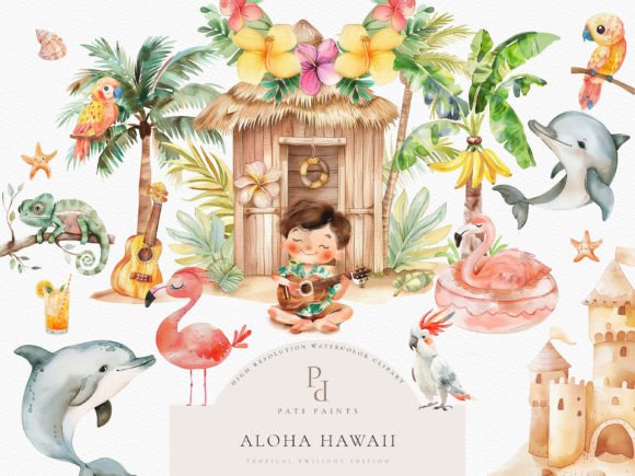 Aloha Hawaii Nursery Clipart Collection: A Creative Resource for Modern Designers and Entrepreneurs