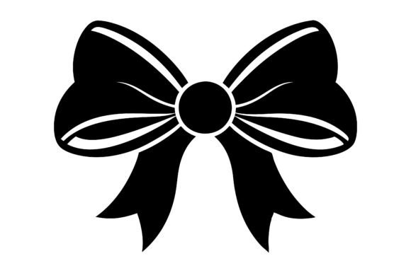Black Silhouette Bow Vector