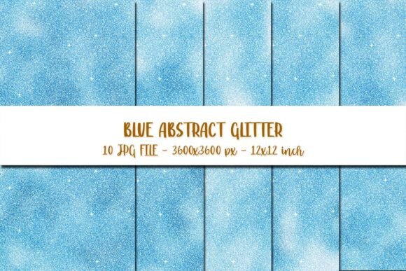 Blue Abstract Glitter Digital Papers: A Versatile Design Resource for Creatives and Businesses