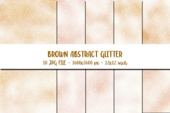 Brown Abstract Glitter Digital Papers: A Versatile Design Resource for Creative Businesses