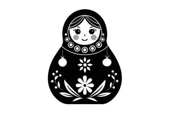 Christmas Ethnic Khokhloma Silhouette