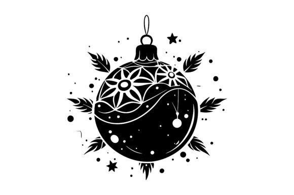 Christmas Grunge Ball Silhouette Vector for Creative Projects
