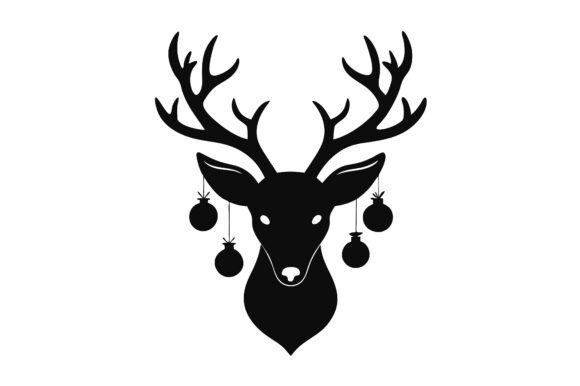 Christmas Ornament Deer Head Silhouette: A Timeless Design for Holiday Creations