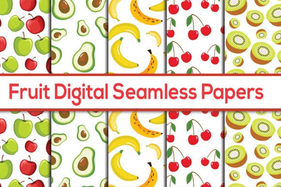 Fruits Digital Papers Patterns Dssign