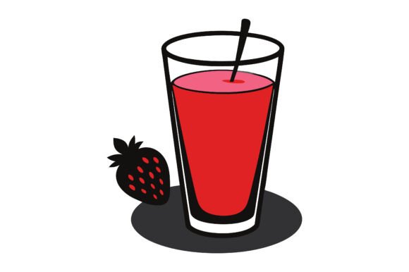 Glass of Juice with Straw Vector: A Versatile Design for Modern Creations