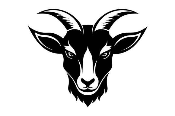 Goat Head Black Silhouette Vector: A Timeless Design Element for Modern Creations