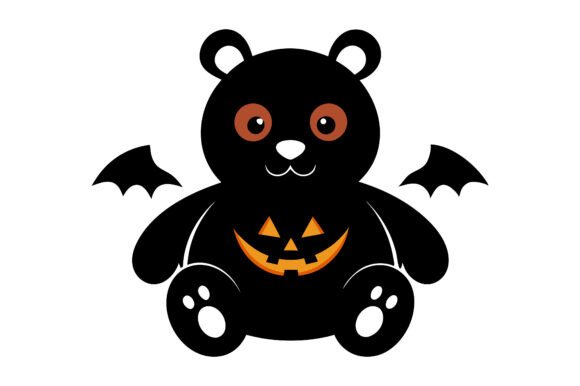 Halloween Teddy Bear Silhouette: A Unique Design Element
