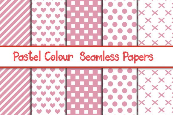 Pastel Colour Digital Papers Patterns