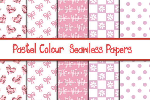 Pastel Colour Digital Papers Patterns Ds