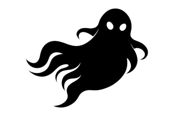 Spooky Ghost Silhouette Vector: Elevate Your Halloween and Horror-Themed Projects