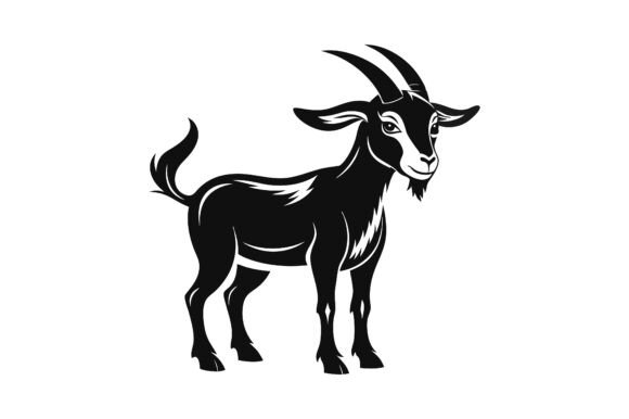 The Timeless Appeal of Black and White Goat Illustration for Creative Projects
