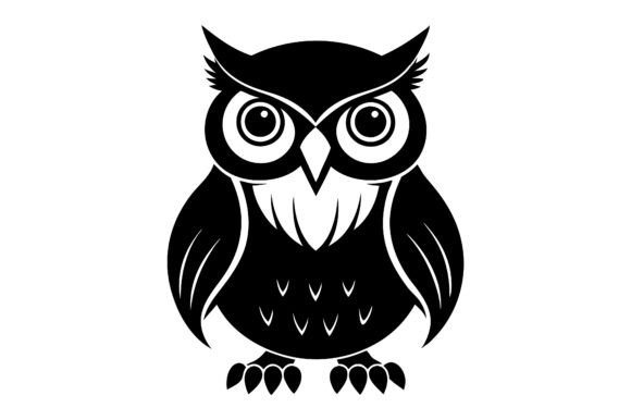 The Timeless Appeal of the Owl Black Silhouette on White Background: A Versatile Design Staple
