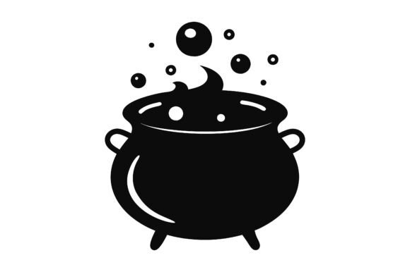 Witch s Cauldron Silhouette with Bubbles: A Strategic Asset for Seasonal Branding and Creative Projects